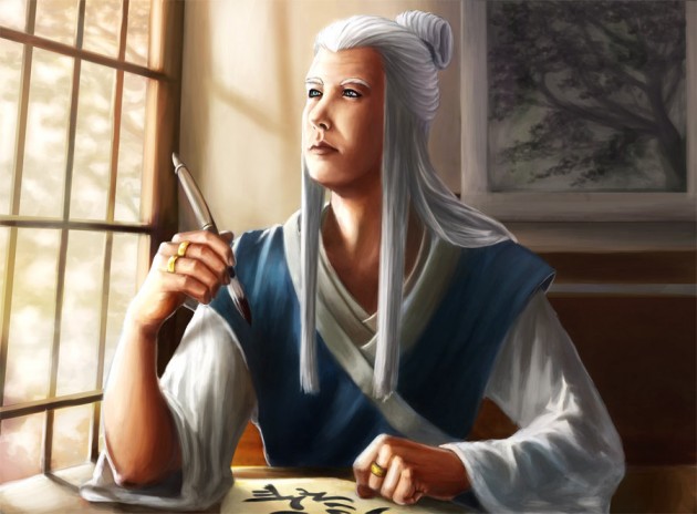 Voilà un membre du clan de la Grue. On est quand même loin de l'imagerie théâtralisée ultra-fardée utilisée pour se moquer des transsexuels.